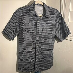 Wrangler Black and White Casual Button Down Shirt